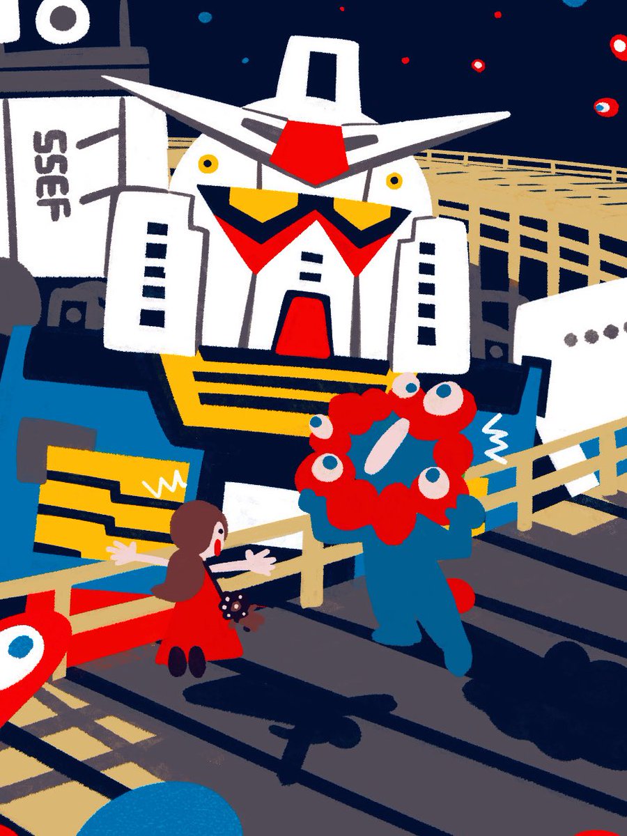 わざわざ西ゲートから大移動して 挨拶しに来てくれたガンダムに 驚いた