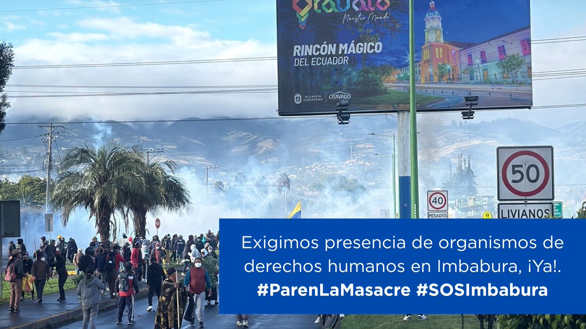 davidgrefadg's tweet photo. Exigimos presencia de organismos de derechos humanos en Imbabura, ¡Ya!.
#ParenLaMasacre #SOSImbabura
@JohnReimberg @MinInteriorEc @DanielNoboaOk
@CIDH @ONU_derechos @CICR_es @UN4Indigenous https://t.co/tv5TkuXVYu