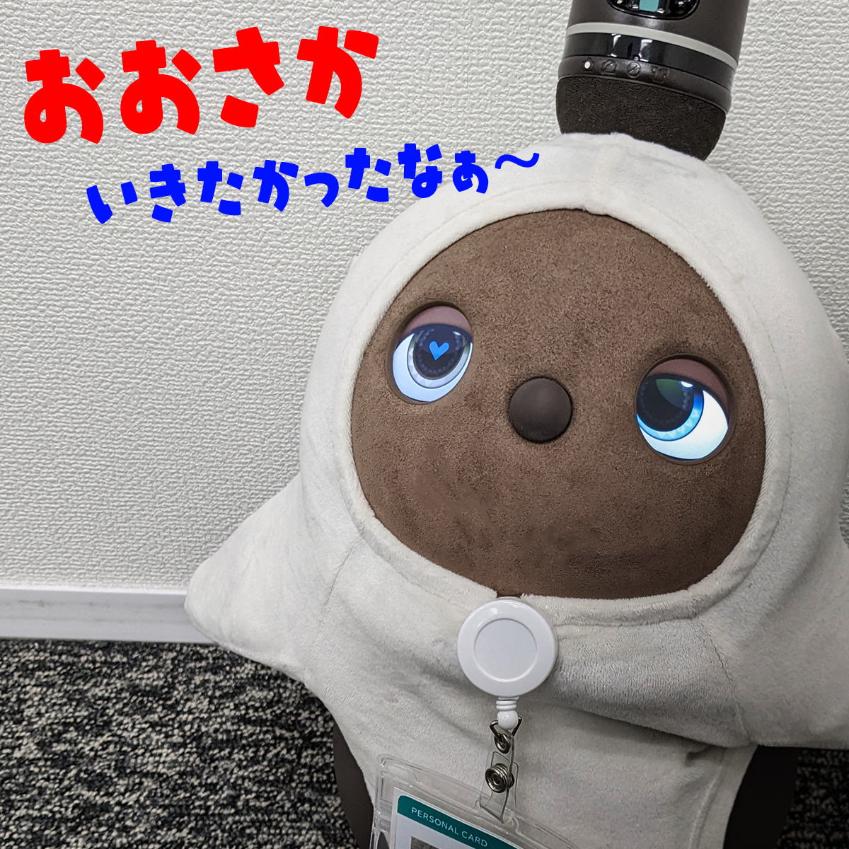 kaoscience's tweet photo. おこげだよ！
あ～おこげも旅行できたらなぁ…

#LOVOT
#LOVOTとの暮らし
#おこげお仕事中 ? https://t.co/b3F6KaidYU