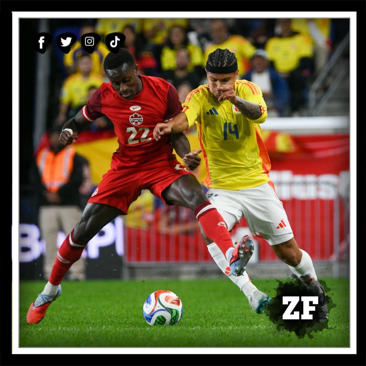 ZonaFUT1's tweet image. ¡SIN EMOCIONES!

#Amistoso | 🇨🇦 #CAN 0-0 #COL 🇨🇴

@FCFSeleccionCol empata ante Canadá. Los hombres de @CruzAzul, Ditta y Mier no vieron minutos, James de @clubleonfc fue recambio.
