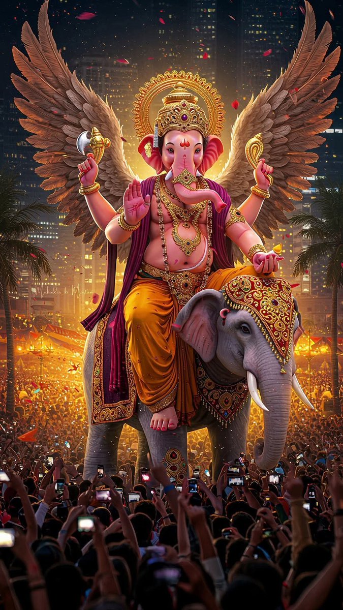 सिद्धिबुद्धिपतिं वन्दे ब्रह्मणस्पतिसंज्ञितम् ।
मांगल्येशं सर्वपूज्यं विघ्नानां नायकं परम् ।

विघ्नविनाशक श्री गणेश आप पर सदैव कृपा बनाये रखें। 

ॐ गं गणपतये नमः 🙏🚩