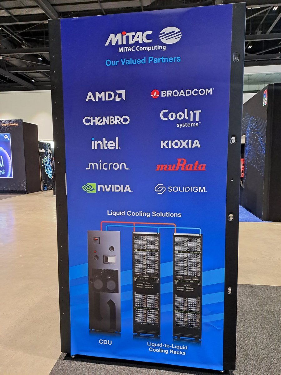 MiTACcomputing's tweet image. 🌍 Day 1 at #OCPGlobalSummit is LIVE!
We are showcasing the future of #AI & #HPC infrastructure — with live demos of our latest air- and liquid-cooled servers, Open Firmware in action, and modular #OCP-based platforms.
📍 Visit Booth #C14
🔗 lnkd.in/gVnEsRca
#LiquidCooling