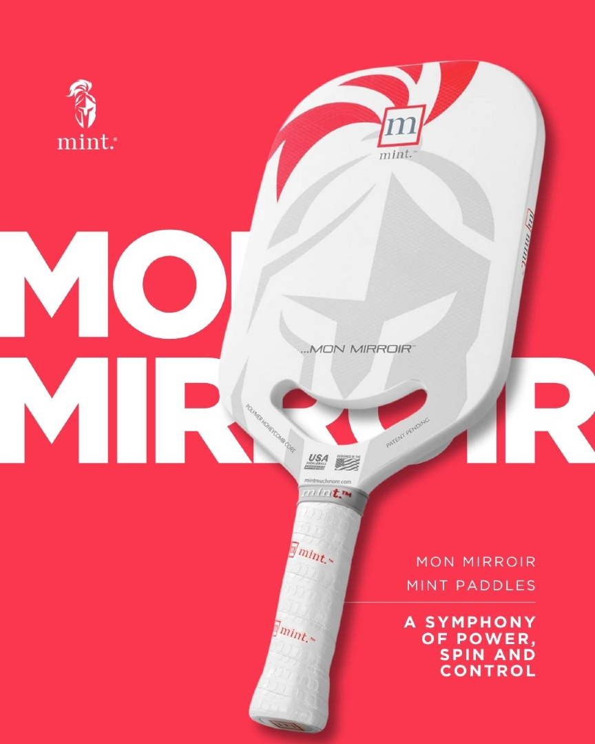 Mintsport_'s tweet image. See yourself at your best. Own every shot. Mon Mirroir – power, spin, control. #UnleashYourGame #mintsport #pickleball 

Shop Now: mintsport.com/Mon-Mirroir