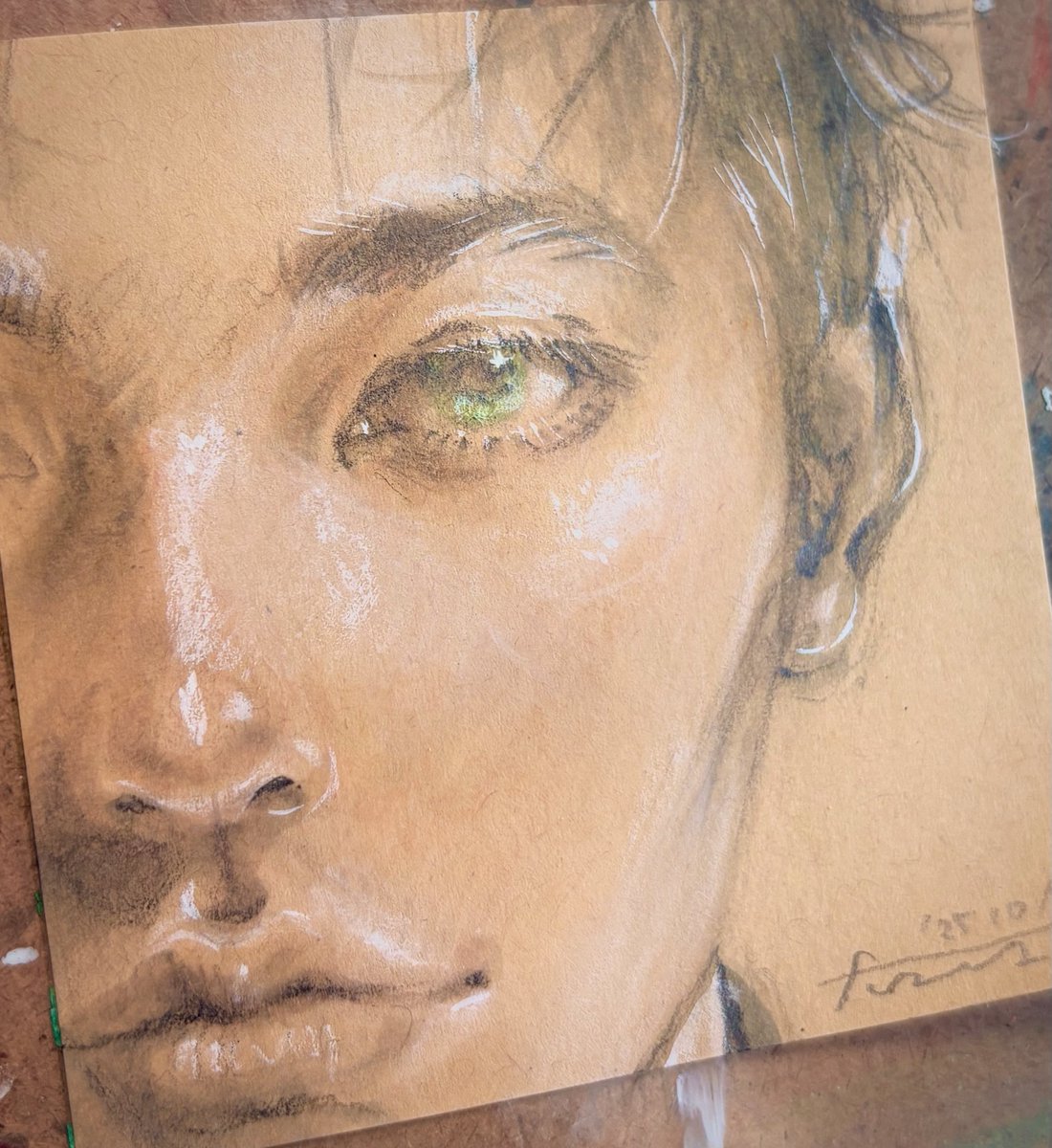 天啓 もしくは 寝ぼけ
Revelation — or Sleep Drunk

#drawing　#付箋紙に描いてます