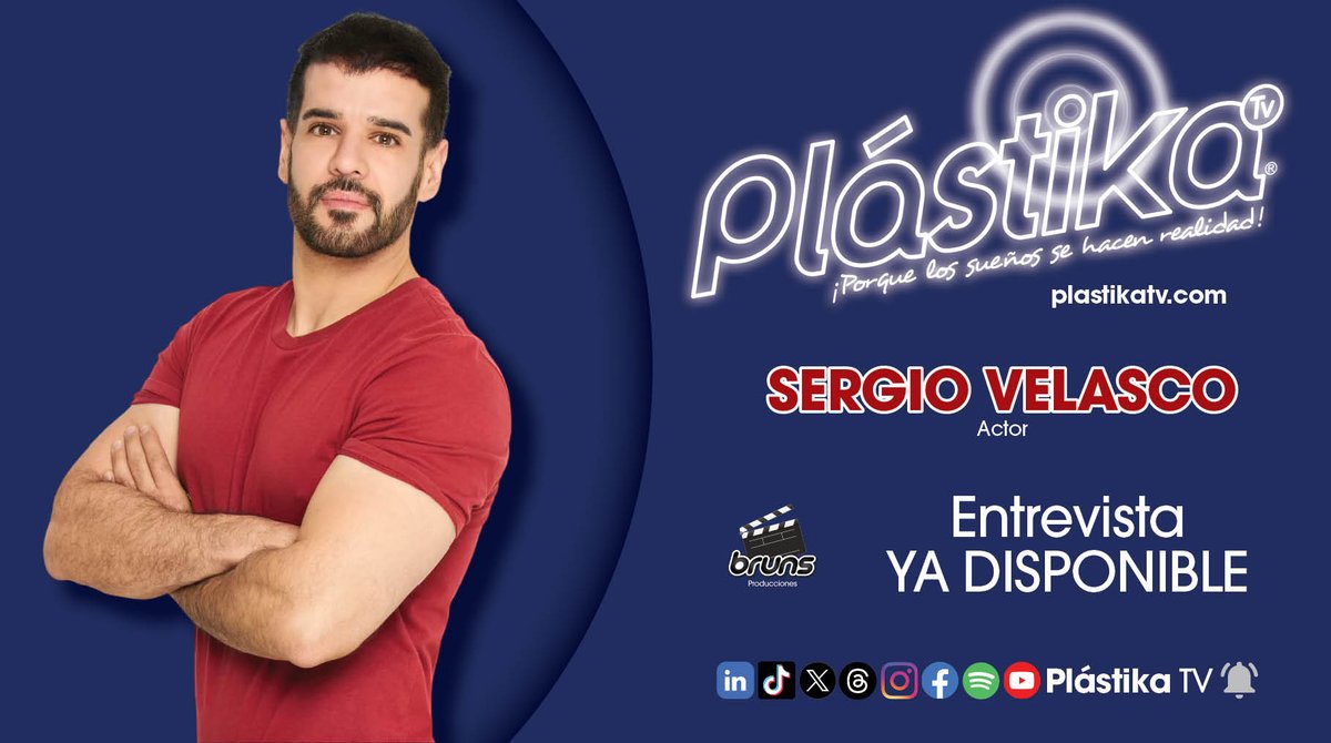 PlastikaTv's tweet photo. Disfruta la entrevista EN VIVO con @sergiovelascogl  #SergioVelasco en @PlastikaTv #PlastikaTV con @IsraDesign 
#BrunoIsrael, hablando de sus nuevos proyectos y del éxito teatral #ElFavor, que sigue conquistando escenarios en México.

https://t.co/sl42BbOUYC https://t.co/VgK2xu93cH