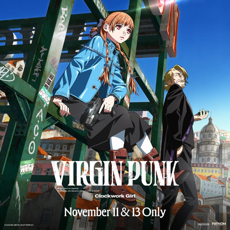 aniplexUSA's tweet photo. Watch VIRGIN PUNK Clockwork Girl in theaters this November 11th and November 13th!