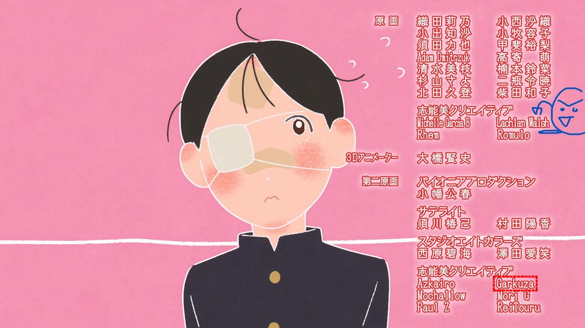 I did some Genga cuts on  #YanokunnoFutsuunoHibi #矢野くんの普通の日々 Episode 03. 🙇‍♂️