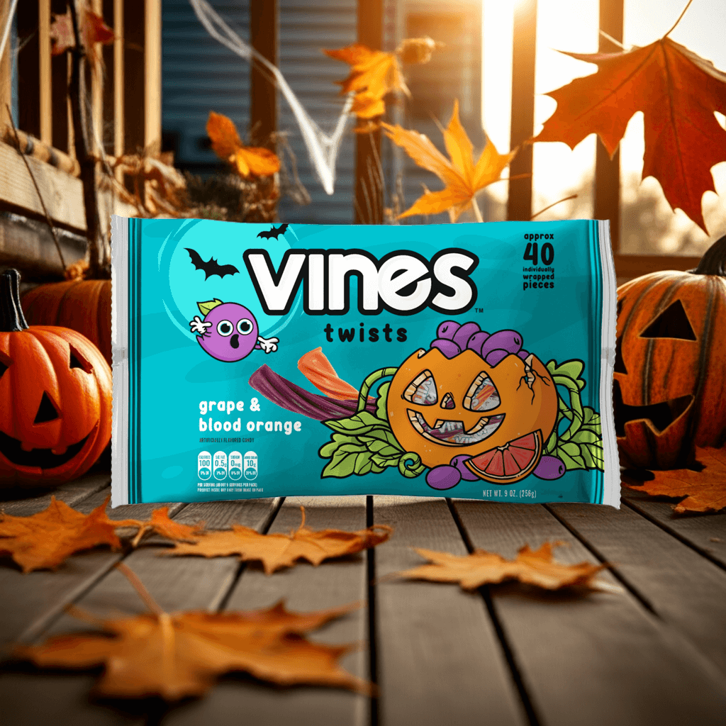 Get ready for a chillingly good time! Our Blood Orange &amp; Grape Twists are the perfect treat for spooky season. Grab a bag today, before they vanish like a ghost! 👻

bit.ly/46tBWho

#RedVines #PeaceLoveAndVines #HalloweenCandy