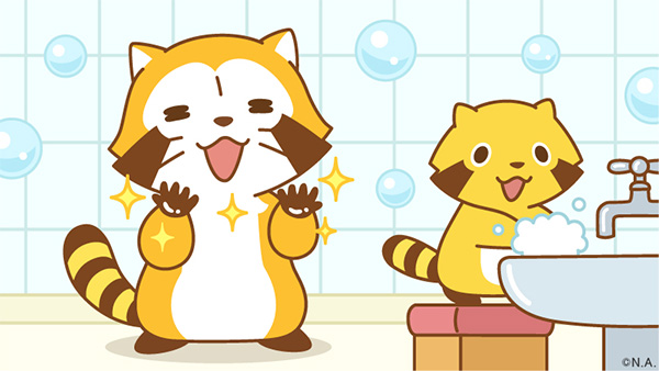 今日は世界手洗いの日。
よ～く洗ったから、ピカピカ✨の手になったミャ～🎵(◆'∇'◆)

#ラスカル #世界手洗いの日