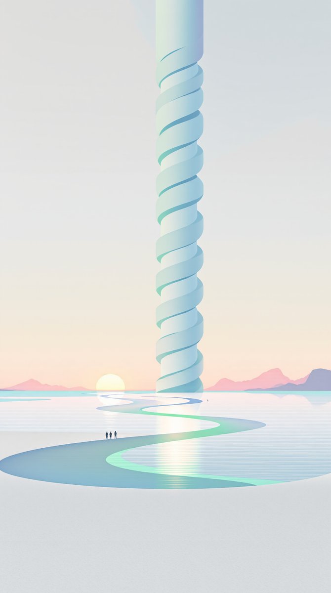 wallpaper_fm's tweet image. Three ventured forth as spirals led them to horizons beyond the tranquil tides.

#Wallpapers #Wallpapers4k #adventure #sunsetheights #serenity #artistry #journey #pastelworld #dreamscape #tranquility