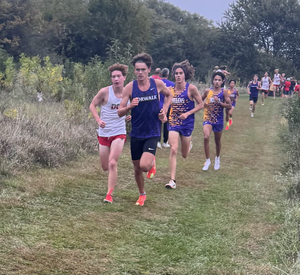 Our Varsity squad had a great night at the Little Hawkeye Conference meet, placing a close 3rd place to Indianola and DCG. Teegan Kralik paced us with a runner up finish!