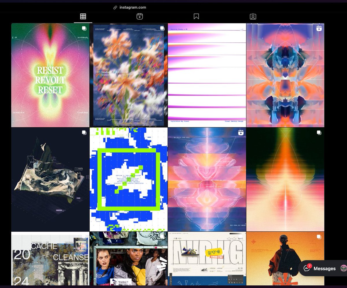 lah feed IG di browser udah ga 3 post 1 row