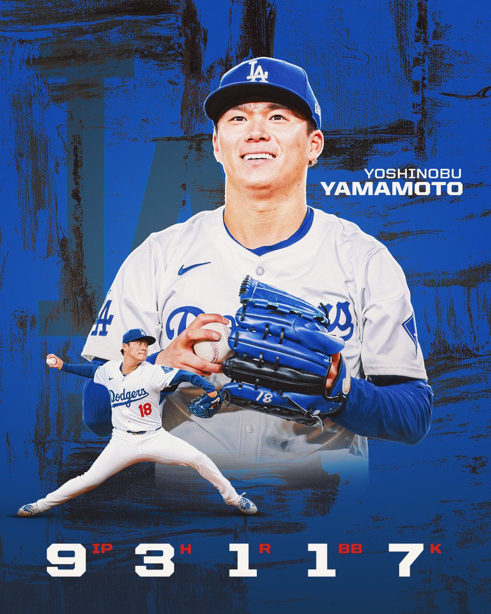 YAMAMOTO HIZO ALGO YA POCAS VECES VISTO

El japonés Yoshinobu Yamamoto lanzó juego completo de una carrera, tres hits, siete ponches y una base por bolas para convertirse en el primer pitcher de los Dodgers de Los Ángeles en tirar la ruta completa en un juego de postemporada