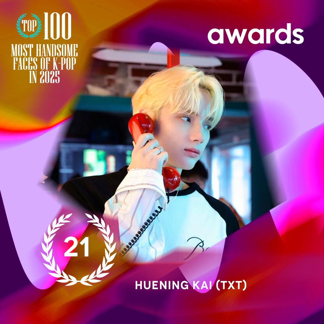 TOP100KPOP's tweet photo. TOP 100 – Most Handsome Faces Of K-POP in 2025

#21 HUENING KAI (TXT)

Congratulations! 🎉 https://t.co/90pBBSVKjF
