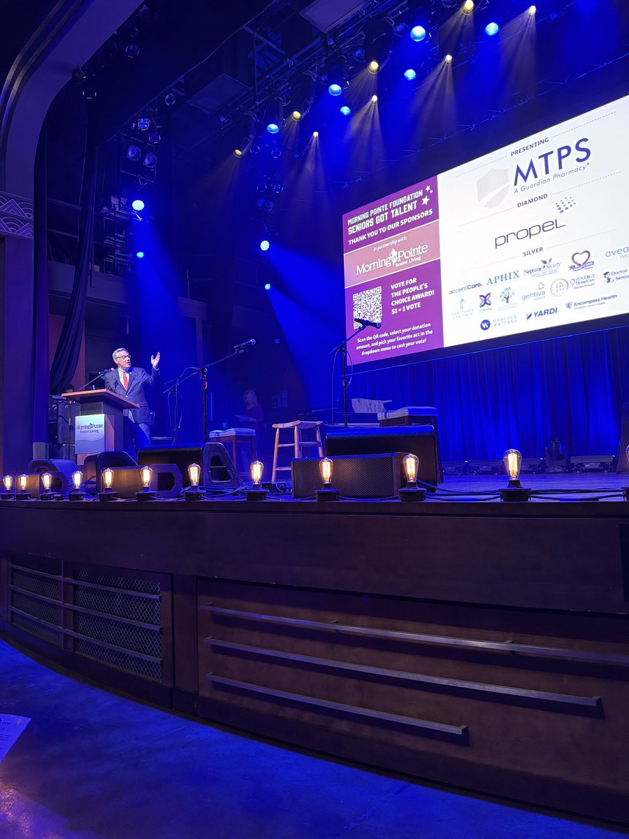 WilliamsJohnEd's tweet photo. Great night at the Franklin Theatre celebrating the Morning Pointe Foundation’s Seniors Got Talent! The Foundation supports scholarships and partnerships with higher education to strengthen the senior living workforce. @CollegeSystemTN @tcatmboro @TCATDickson @GregVitalTN https://t.co/dtN7dVt366