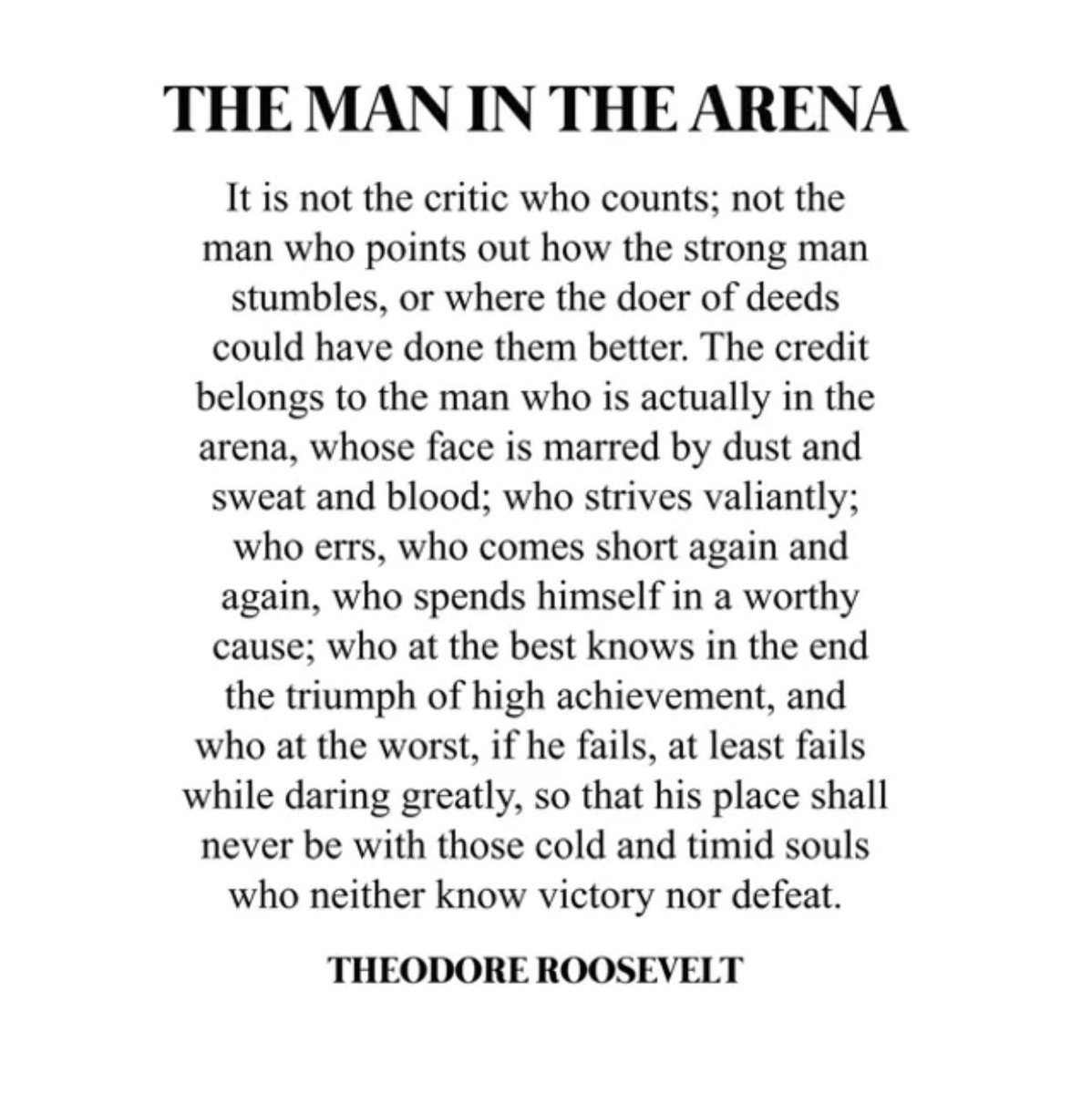 notoriousalerts's tweet image. The man in the arena. Every little loud mouth hater that tells a trader what they should have done after the trade is beyond irrelevant. If you’re not the one doing it on display to be judged, then shut up. If you don’t have a billion dollars in your bank account, because that’s…