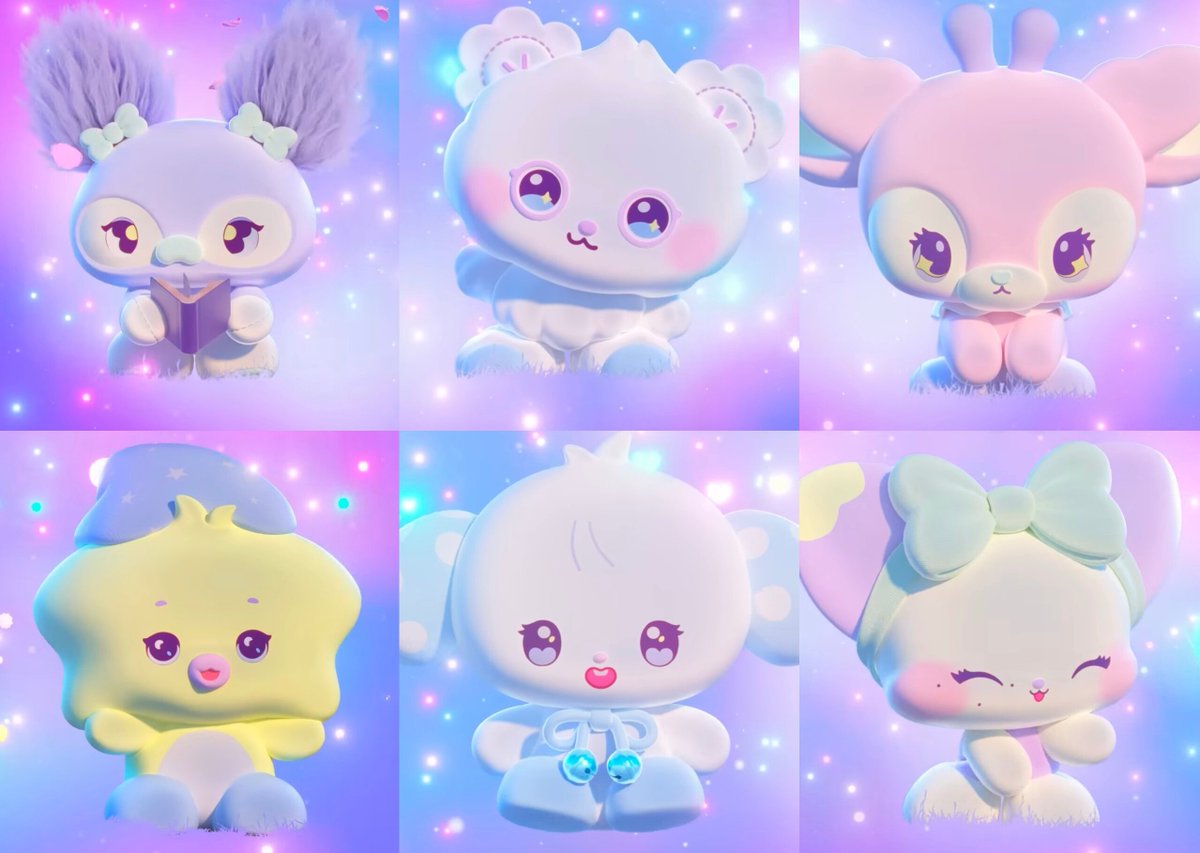 Introducing NMIXX's Official Animated Characters, MIXXFFY

Lily - LILANGI 🐨
Haewon - HAENGMANI 🐻
Sullyoon - SULLBBUNI 🦌
Bae - BBIYO 🐥
Jiwoo - JJYUMEONG 🐶
Kyujin - KKYUNYANG 🐱