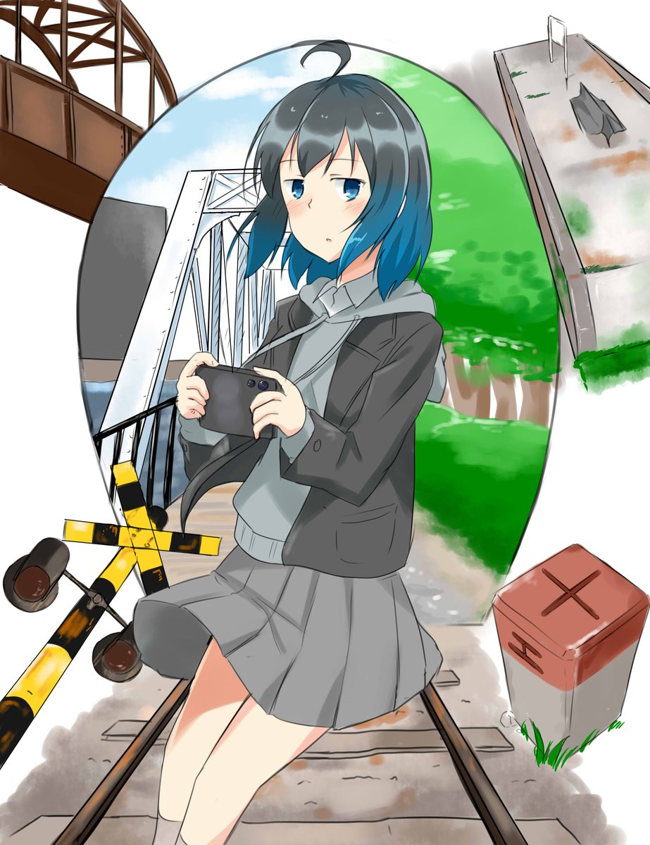 「今まで歩いた廃線跡をモチーフにオリジナルで描いた 廃線ガール」|泉水すばる 神戸かわさき、c102予定のイラスト