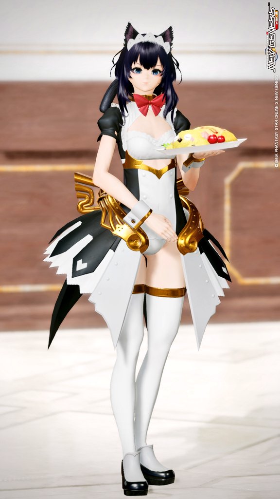 #PSO2NGS
#メンテの日なのでssを貼る
#メンテの日じゃないけどssを貼る
#まだ見ぬアークスと繋がりたい
オリジナルのメイドロイドです（笑）