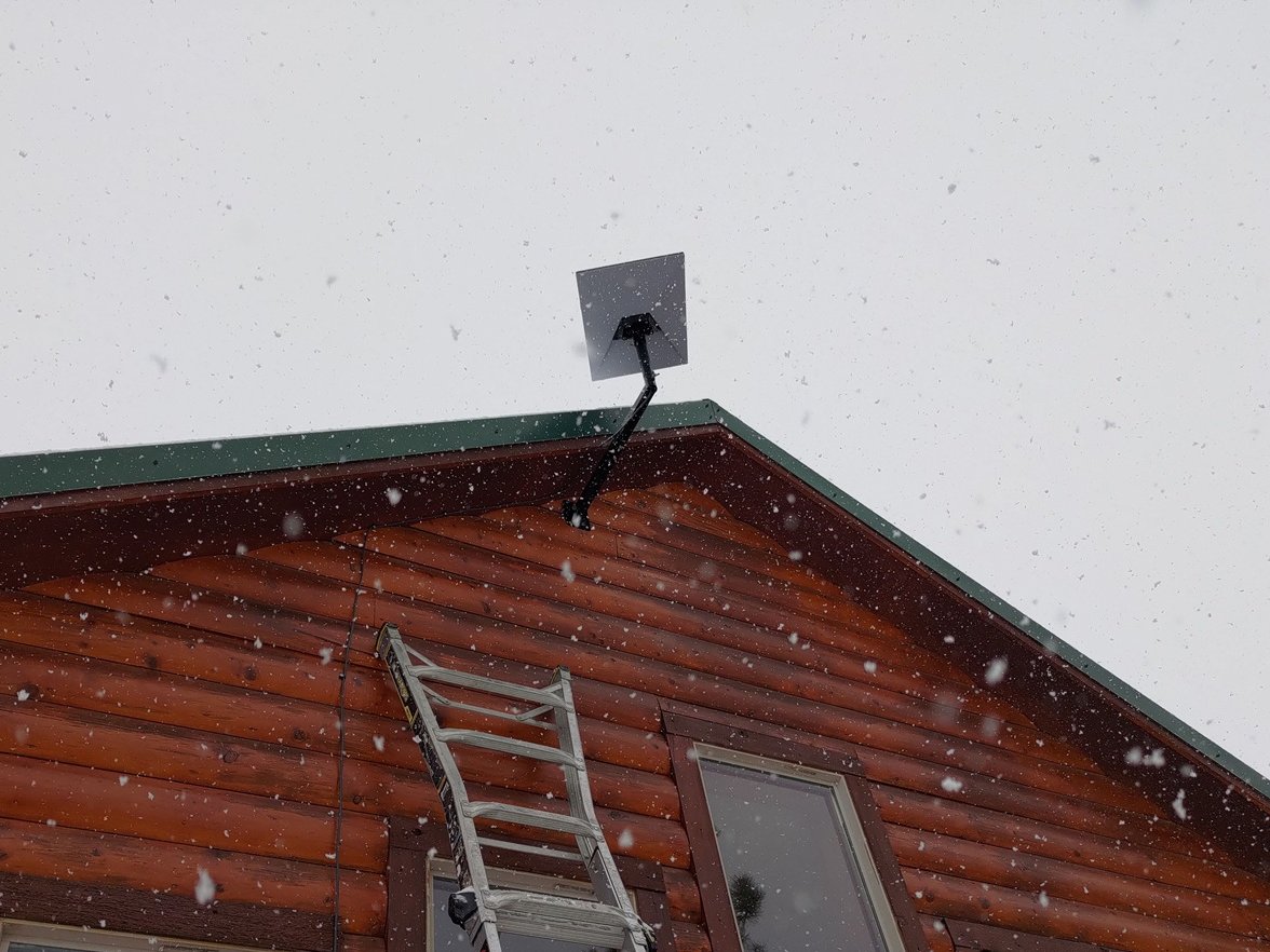 ProSatNetworks's tweet image. Starlink installation in Chaffee County Colorado, while snowing. @Starlink