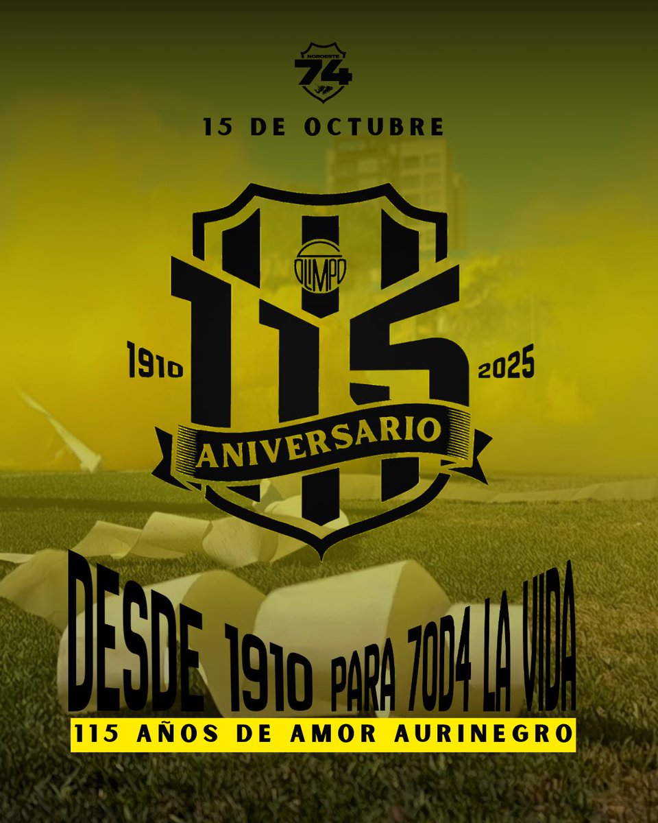 🎂 | ¡Feliz aniversario al Más Grande del Sur!

~ 15 DE OCTUBRE 1910 ~ 

#Felices115Aurinegro 🖤💛