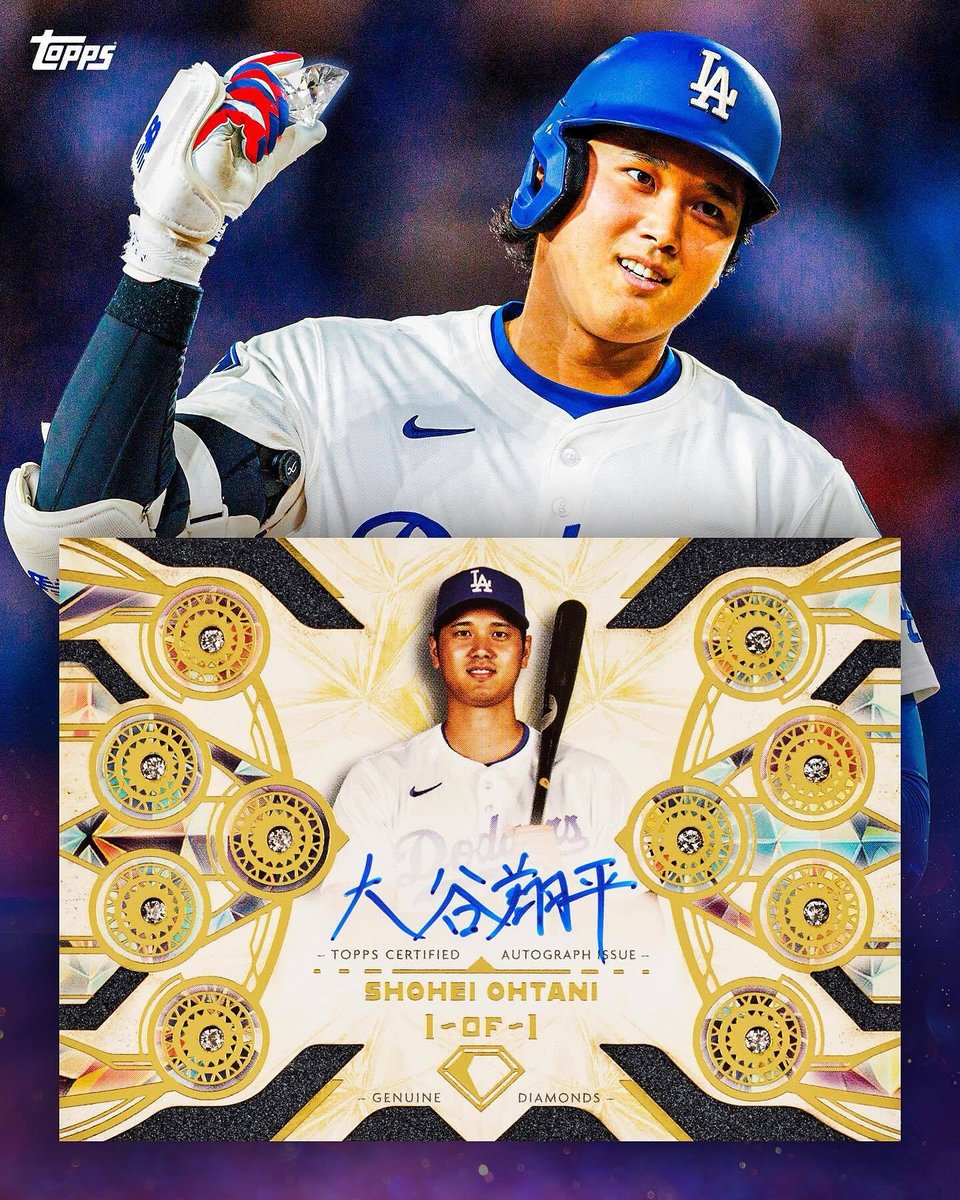初公開：なんと本物のダイヤモンドが埋め込まれた大谷翔平1/1カード！

💎近日発売 2025 Diamond Icons に登場。
Coming soon…👀

#大谷翔平 #日本人選手情報