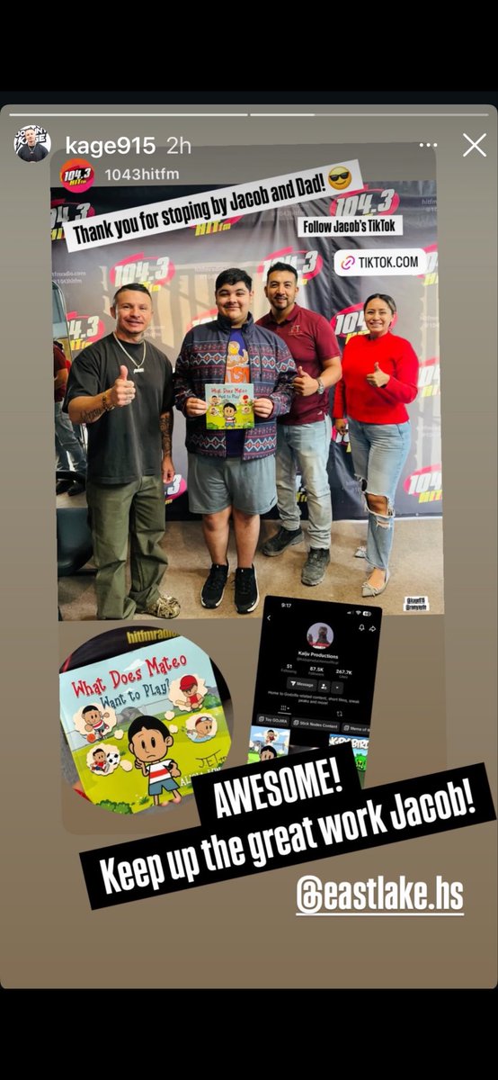 AsalazLVE's tweet photo. Another interview for Jacob ! Thanks for sharing his story 104.3 :) https://t.co/HjRIsqJt1l