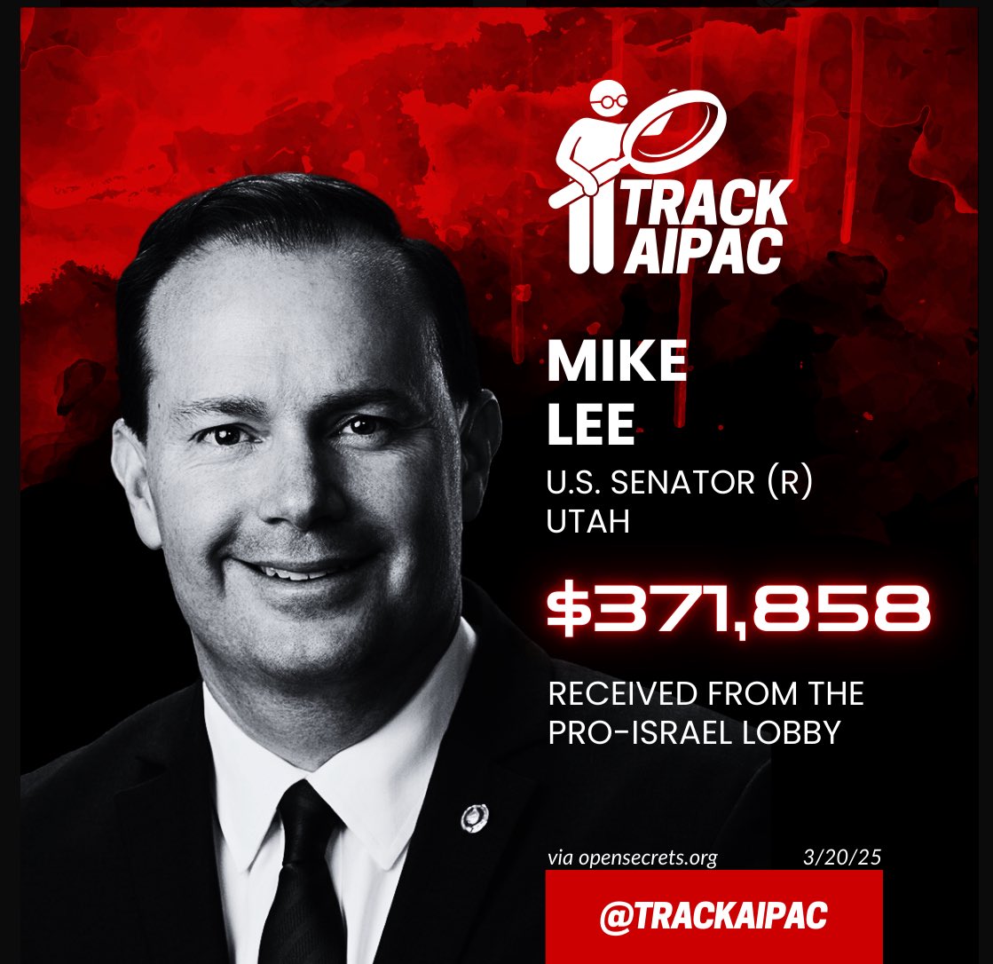 <a href="/BasedMikeLee/">Mike Lee</a> How does this lower grocery prices or give Americans healthcare? This administration and Republicans have done absolutely nothing, but play games. You’re a fucking joke and just another puppet for Israel. MIKE LEE VOTES TO SEND OUR TAX DOLLARS TO ISRAEL THEY HAVE UNIVERSAL