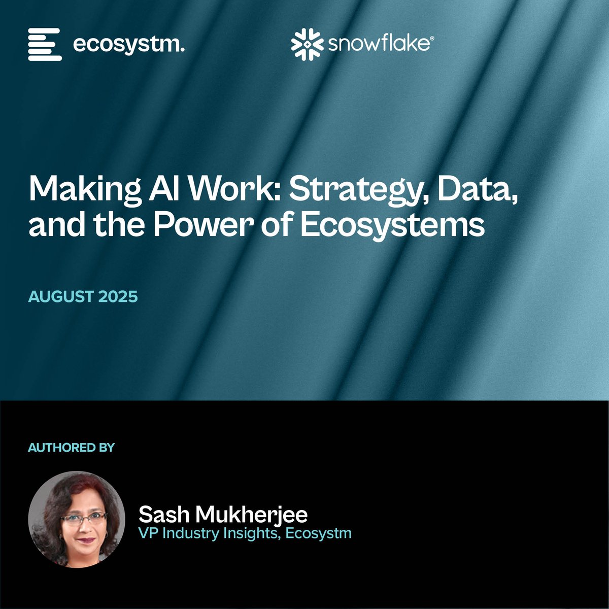 Our latest #eBook authored by Ecosystm's Sash Mukherjee, in partnership with <a href="/Snowflake/">Snowflake</a>, explores the state of #AIadoption, the challenges holding organisations back, and what it really takes to make #AI work responsibly, strategically, and at scale.
📘info.snowflake.com/rs/252-RFO-227…