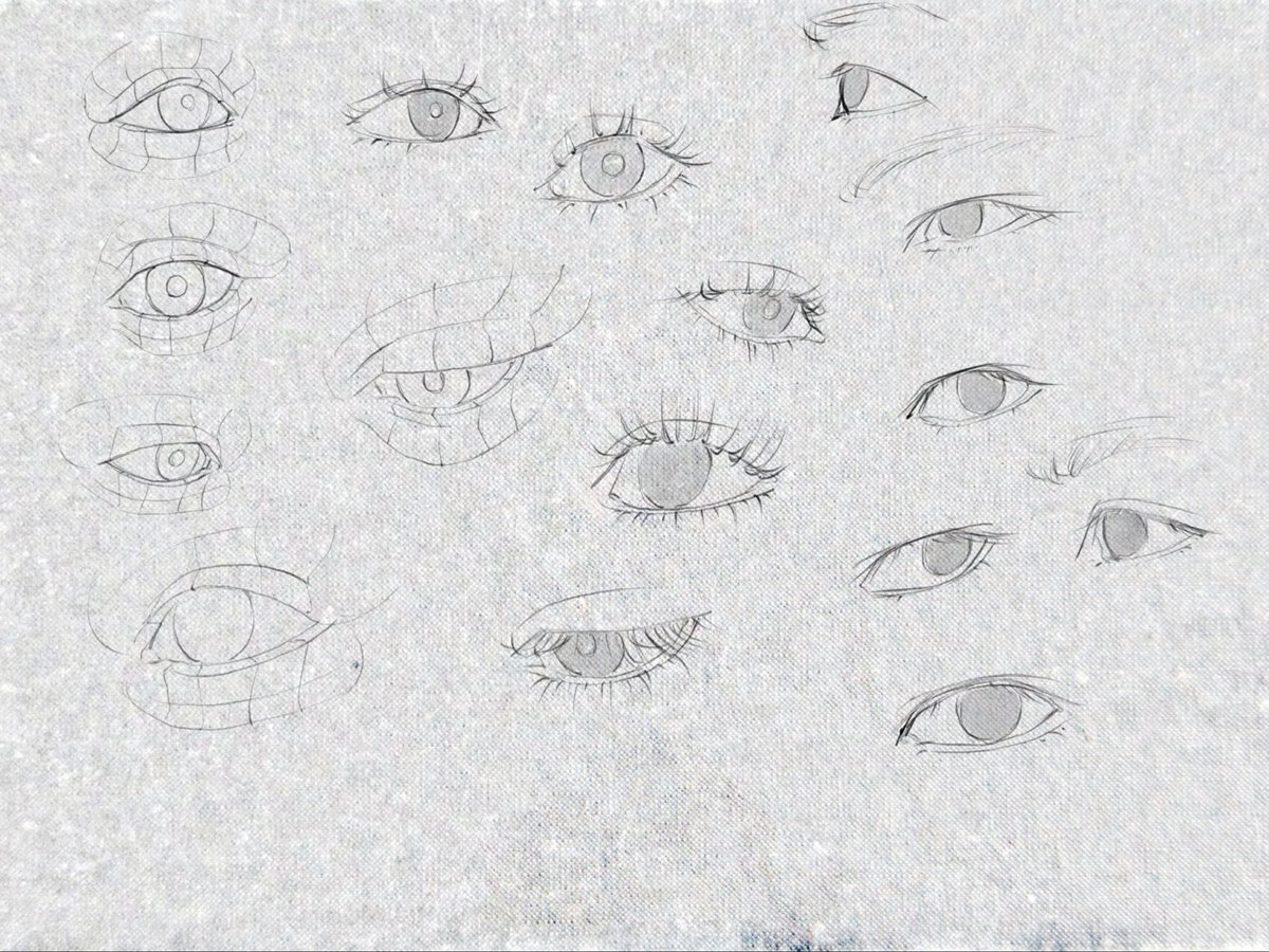 deepseabed's tweet image. 瞼の厚みとか睫毛の生える方向とかカーブとか、学ぶことはたくさんある。どこまでデフォルメかけるかは絵柄次第だけど、睫毛とかは自然なもののランダム性はうつくしいな。
#日々描く #drawing