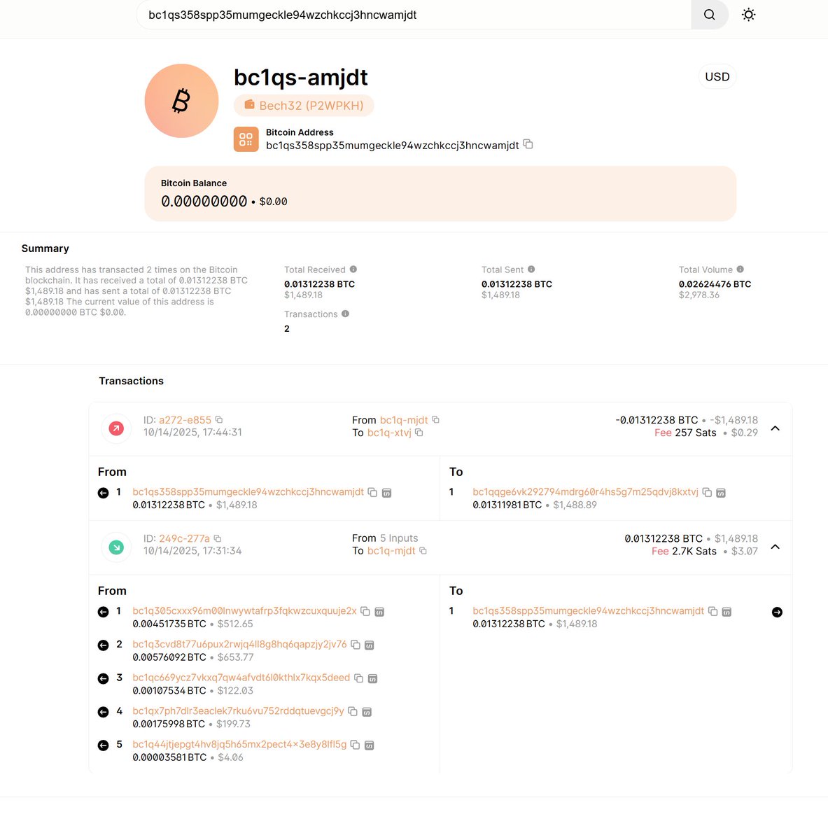 Intelligentsurf's tweet photo. @EveryoneAItech This is as far as I was able to trace the transaction. https://t.co/ktKSAQlkBE