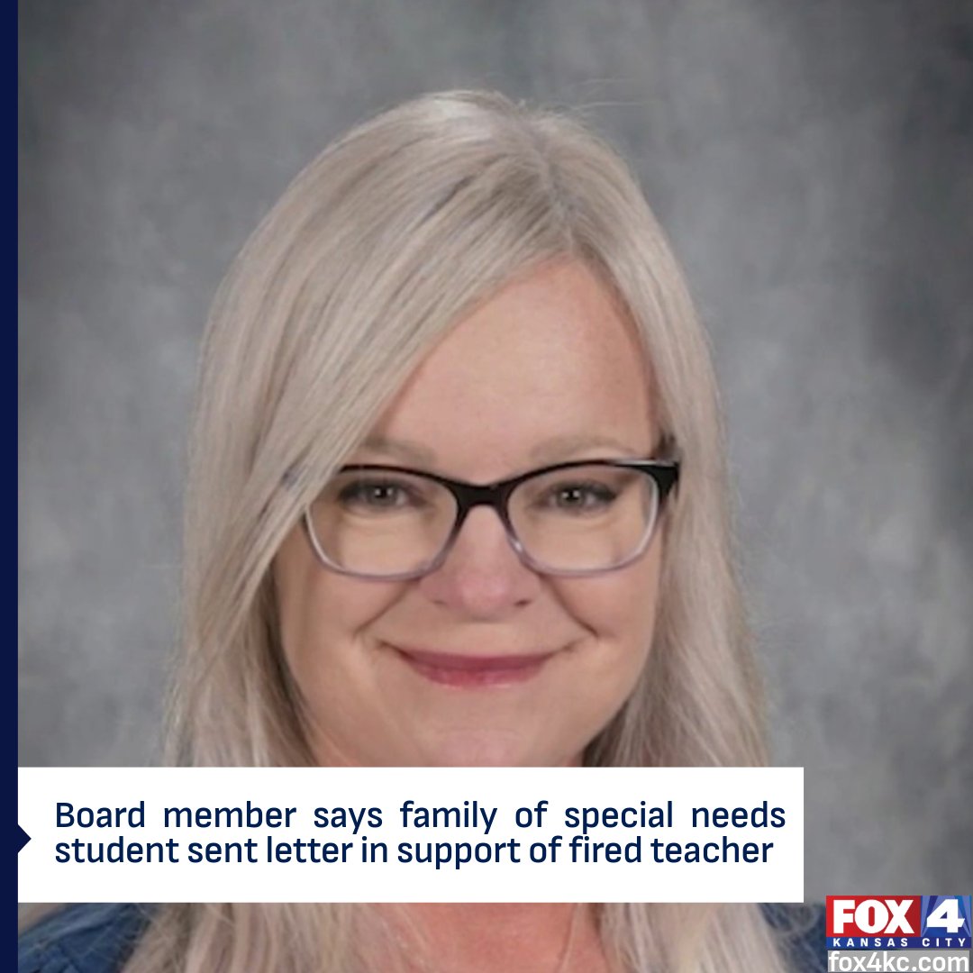 fox4kc's tweet photo. FOX4 has learned the board was informed before their vote one of those letters came from family of the very child she was accused of acting in violation of board policy against. https://t.co/WcTd5uKmZW https://t.co/XI9eHDKr25