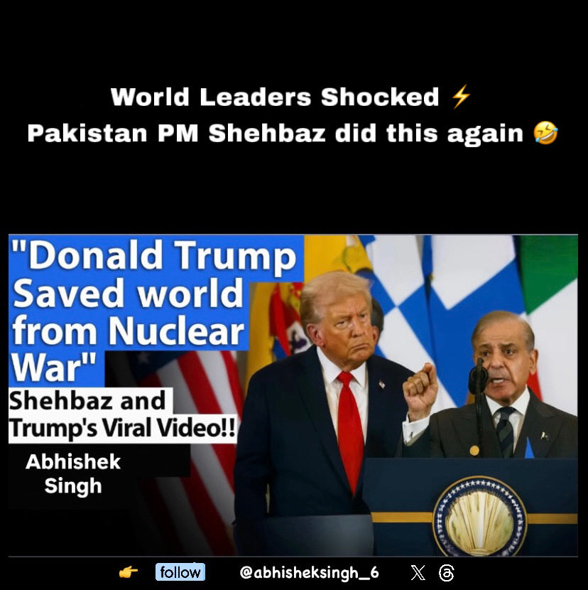 abhisheksingh_6's tweet image. Pakistan's PM Shehbaz Sharif lies AGAIN — this time on Trump's command! 🎭
At the Gaza Peace Summit, he repeated the fake claim that India agreed to an "Operation Sindoor ceasefire" because of Trump. ❌
No truth, no proof — just pure propaganda on foreign instruction. 🚨
An…