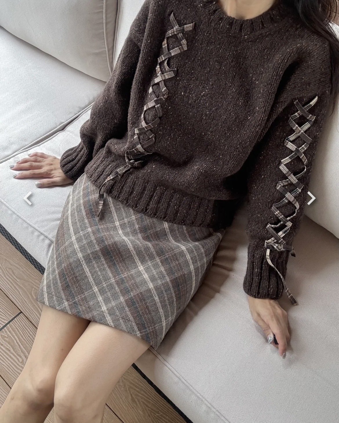 ネネ様 エン キョウゲン ネイビー ロングネックレス