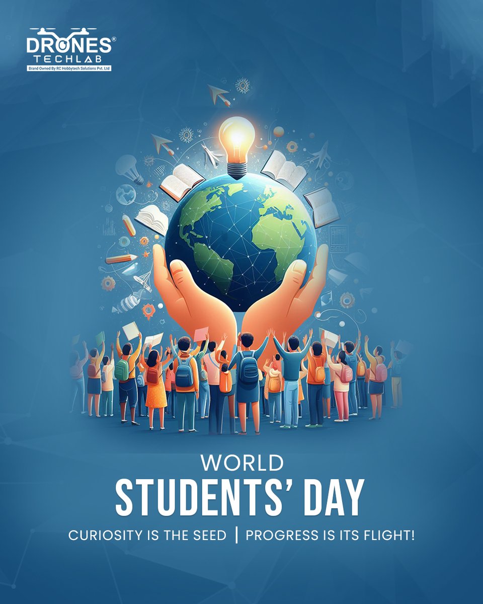 Drones_Tech_Lab's tweet image. Curiosity plants the seed of possibility, and perseverance turns it into progress that shapes the world.
On #WorldStudentsDay, we celebrate the spirit that dares to explore, create, and transform.
#DronesTechLab #StudentsDay #EducationForProgress