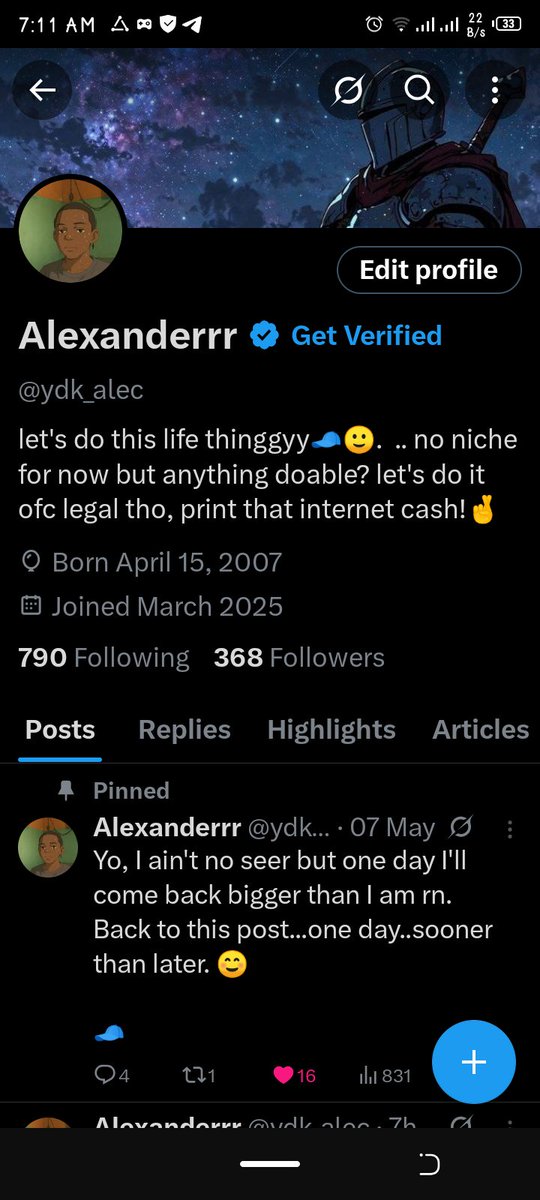ydk_alec's tweet image. Previous account look Vs Now. 
All thanks to @itzkingB33   
I told him bruv I need a new PFP and cover, keywords; simple, expressive and lively. 
And then he delivered. 
Do you think he cooked?