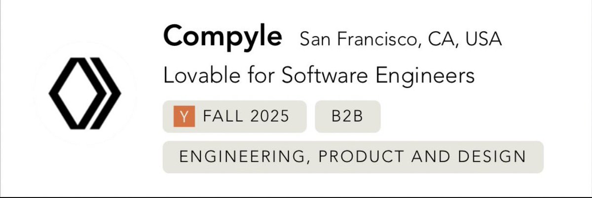 YC F25 is cooking. 

Lovable for lovable?