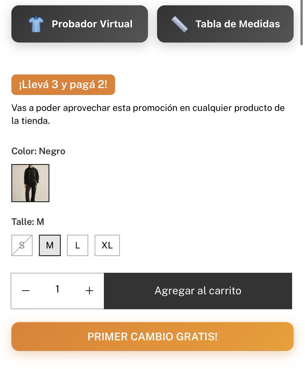 tip ecommerce indumentaria:

vimos 50% de mejoría en conversión agregando un probador virtual y lo del primer cambio gratis.

deberíamos haber testeado por separado? sí, pero quién tiene tiempo para eso en el Q4