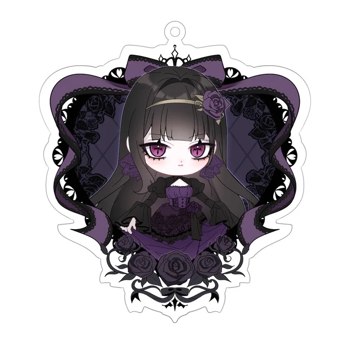 ダークネスちゃんのぬいのおまけグッズはこちらのアクキーとチェキ風カードになります! アクキーの入稿はまだなのでぬいをお迎え予定の方以外に欲しい方がいたら多めに注文してBOOTHに出そうかなと思っております。