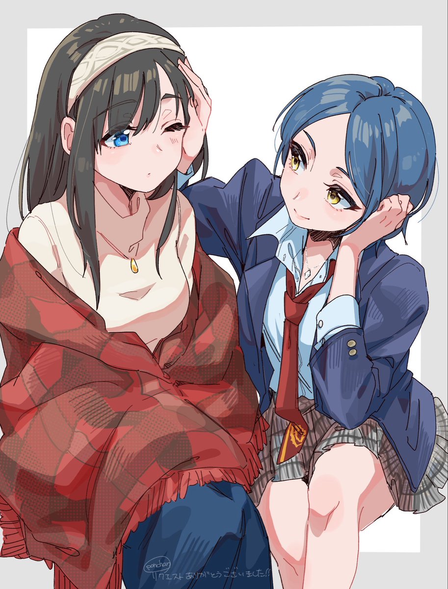 リクエストの文香ちゃん&amp;奏ちゃん　ﾆﾔﾆﾔ
#鷺沢文香 #速水奏