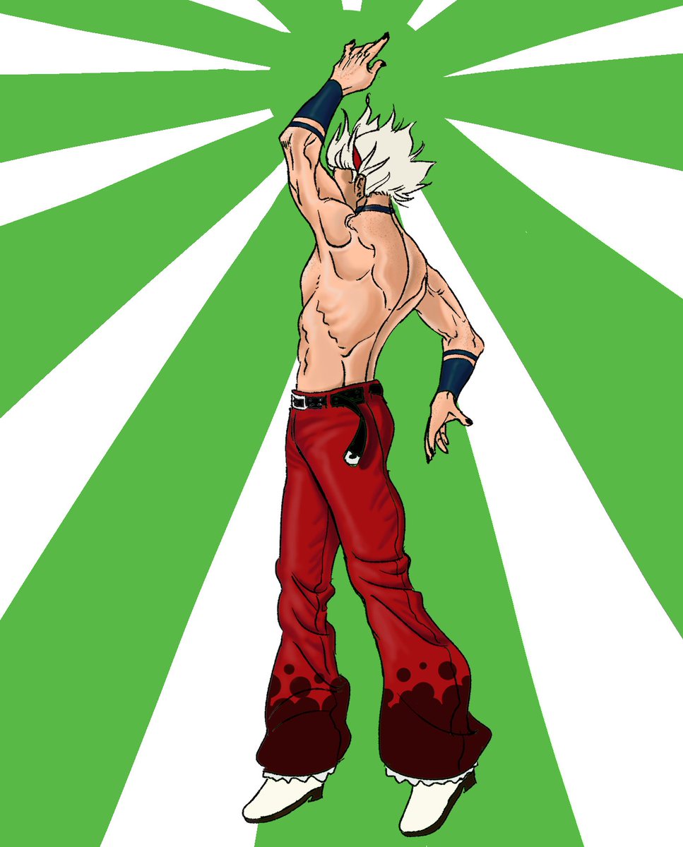 KOF drawings. The second one is Ash as the host body for Orochi instead of Chris.