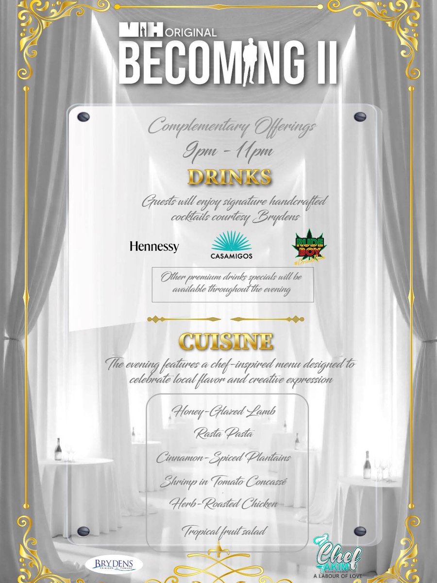 archieizahazz's tweet image. ✨️ #BECOMINGII ✨️ 
🍽 Dinner &amp;amp; Cocktails🍹
Please ensure an early arrival @clubvice.tt to secure the best experience possible. Must-wear-WHITE. 

#socialnetwork #partywithapurpose 
Guests are encouraged to arrive before 11pm.

@makeithappenetwork 
#MakeItHappenNetwork