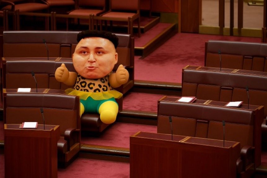 C_Frohmader's tweet photo. @TheKennyDevine No we wouldn’t.

.@senatorbabet Could you please get off social media &amp; do the job you are paid to do. 

In case you’re wondering what that job is, here’s a visual clue. 

#Babet #Senate #SittingPretty #DoingNothing 

Gif: @krazykelpie 🙏🏼 https://t.co/52z8pLwqmD