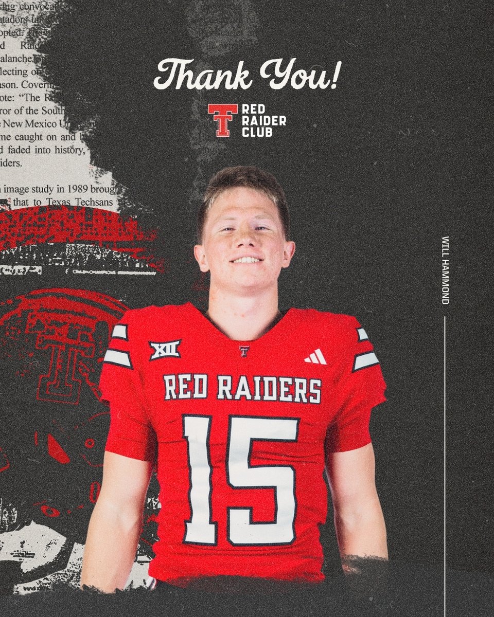 Huge thank you to the <a href="/RedRaiderClub/">Red Raider Club</a> for supporting student-athletes. Because of y’all, I get to chase my dreams at Texas Tech every day. Grateful for the impact! #WreckEm
