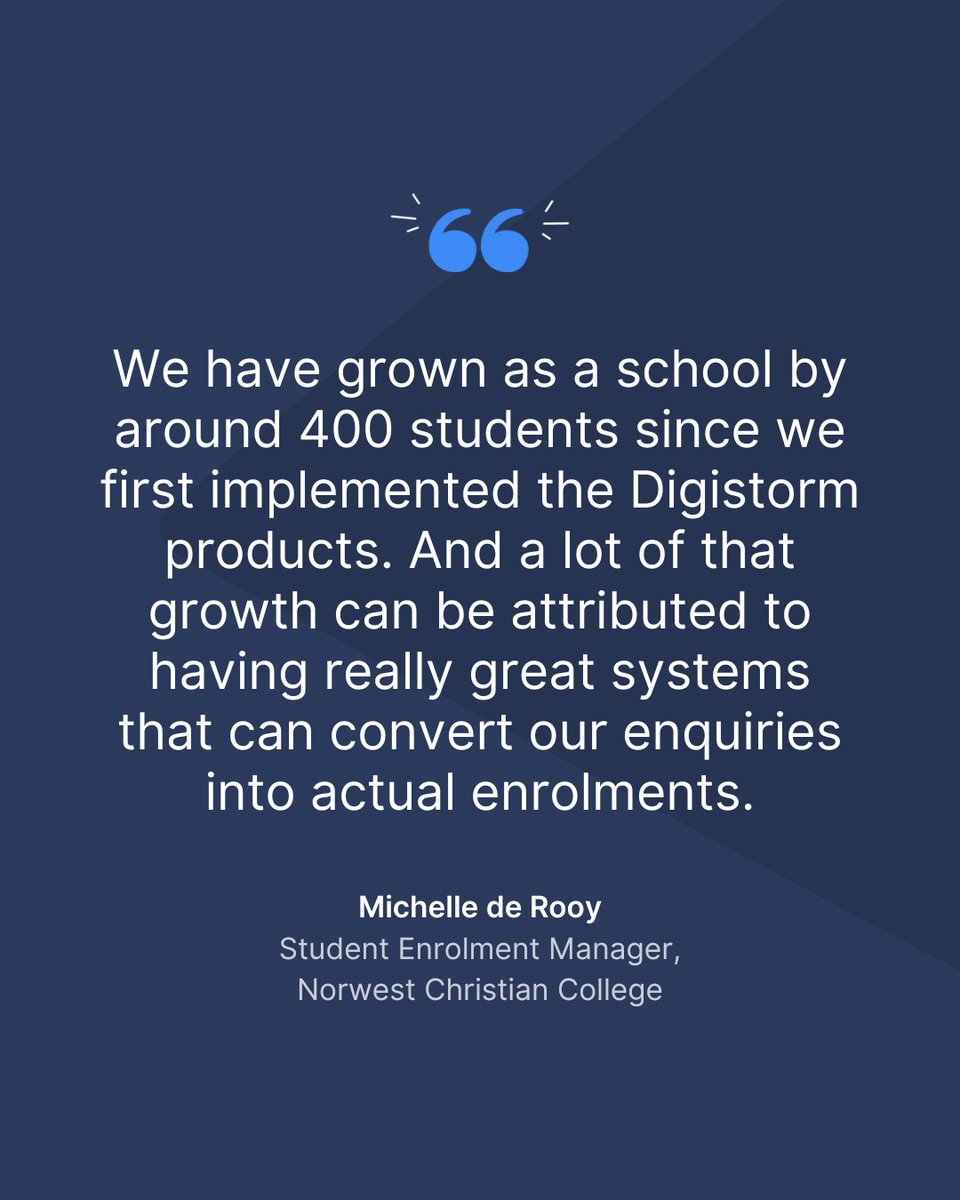 School growth attributed to Digistorm tools 🙌!