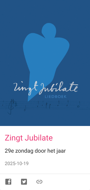 Alledaags Geloven : Zingt Jubilate - 29e zondag door het jaar
alledaags.gelovenleren.net/link/NTI3MTE2N…