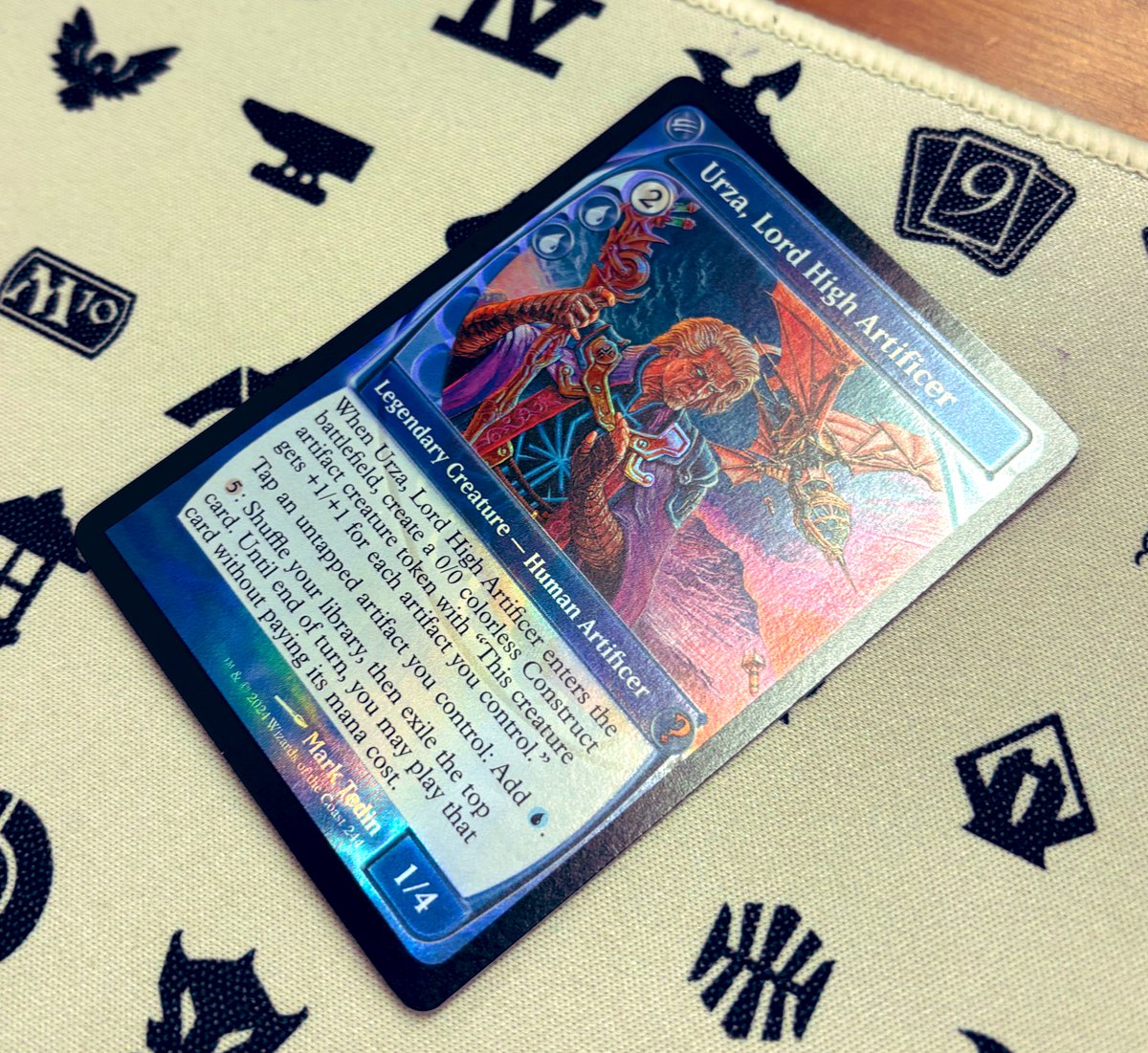 tokigawa_mtg's tweet photo. 昨夜はMTGコマンダー8名・FaBアーモリー6名で開催しました
参加者の皆さんありがとうございます

アーモリーCC優勝🏆　ヴァーダンス
②連勝！

ミステリーブースター2の箱開封した方がやってくれました❗️
未来枠のfoilウルザ‼︎
まさかの神引きで店内盛り上がってました😄 https://t.co/kTrqfri4aj