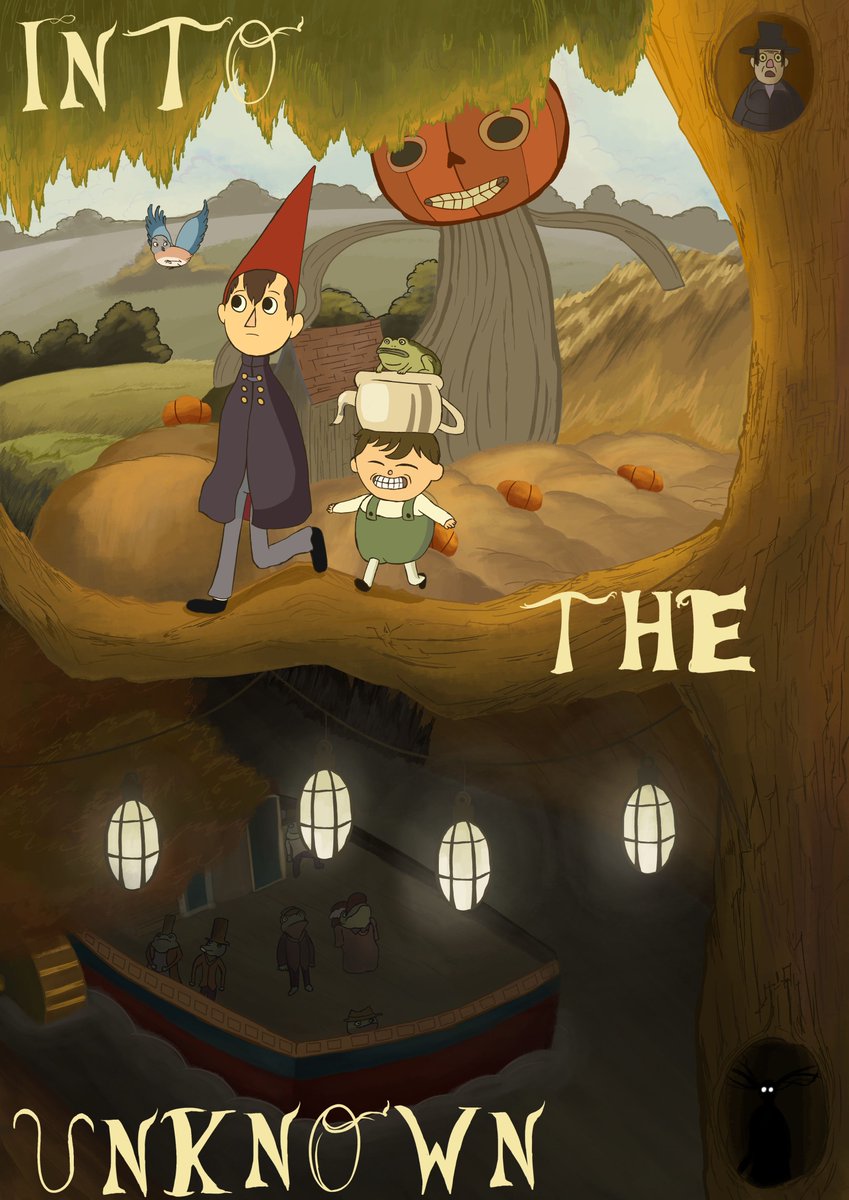toad822's tweet photo. Spooky month and wanted to draw one of my favorite shows ever #Overthegardenwall #OTGW https://t.co/QPrjBQztWP