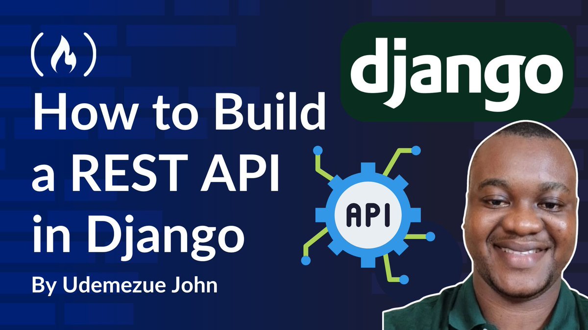 freeCodeCamp's tweet image. When you're building an app, you'll often need a way to send and get back data between your app & a server.
And using a REST API is a great way to do this.
In this tutorial, @_udemezue teaches you how to build a REST API in Django using the Django Rest Framework.…