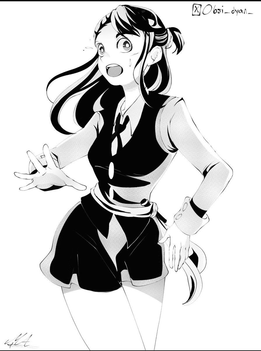 Akko! 
(I wanted to try this style xd) 
#LWA_jp  #manga